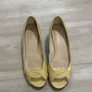 Cole Haan Women's Yellow Peep Toe Heels